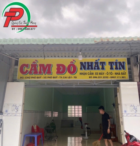 Bảng hiệu cầm đồ tại cai lậy