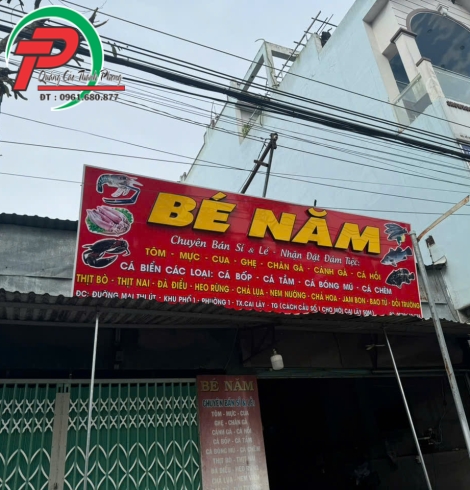 Bảng hiệu hải sản Alu